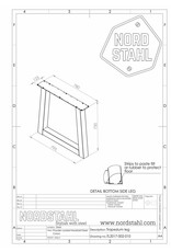 Nordstahl Nordstahl Tischbein Trapezform (1x)