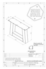 Nordstahl Nordstahl Couchtischbeine Trapezium (1x)