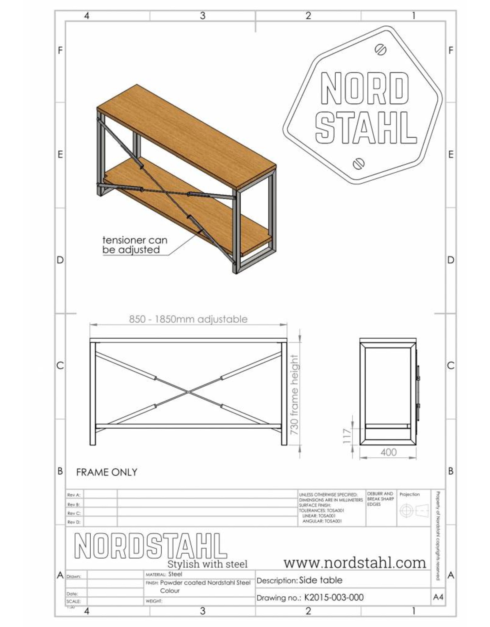 Nordstahl Nordstahl Sidetable cabinet frame