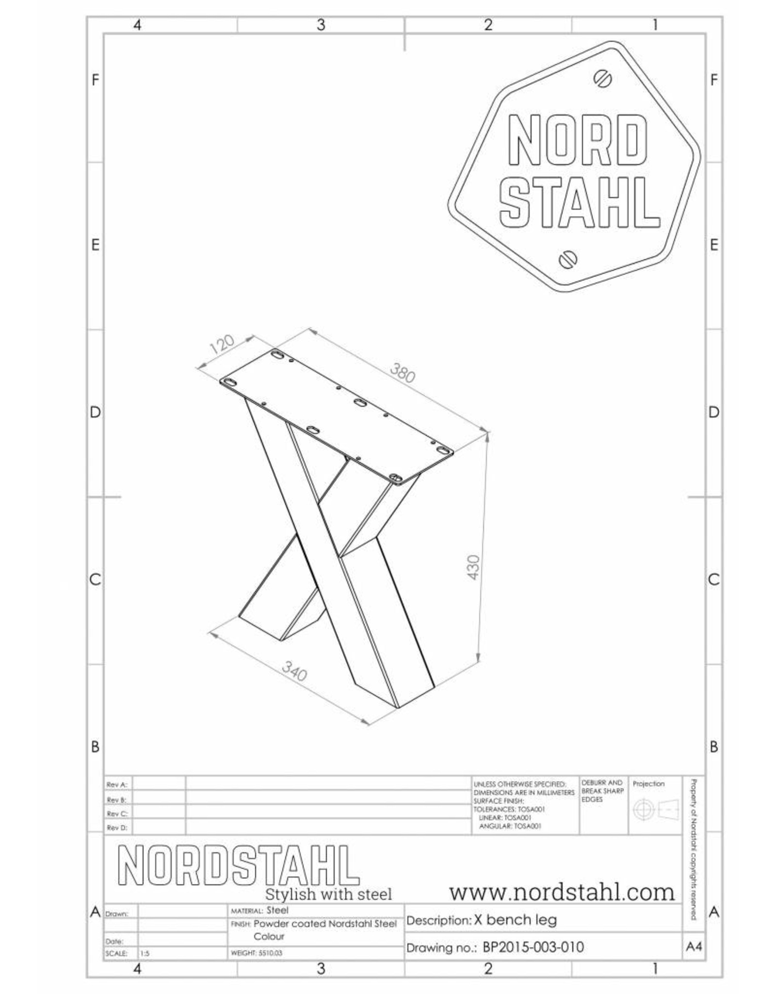 Nordstahl Nordstahl X benchleg  Pure White