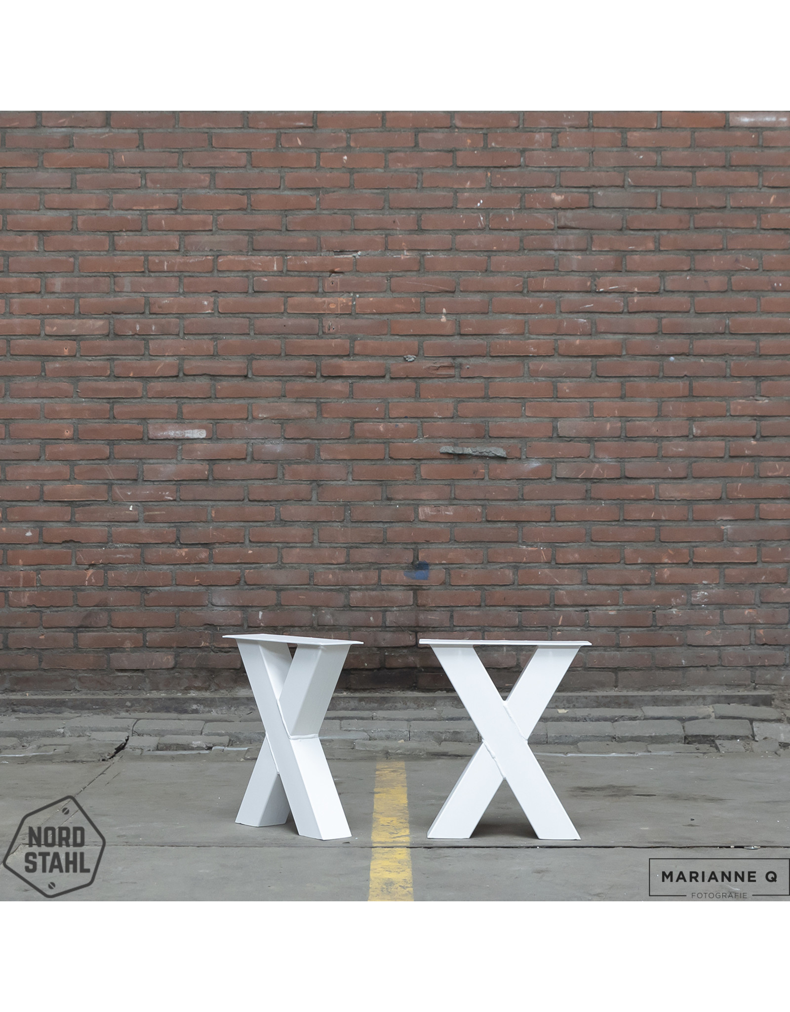 Nordstahl Nordstahl X-förmige Bankkufen (1x) Weiß
