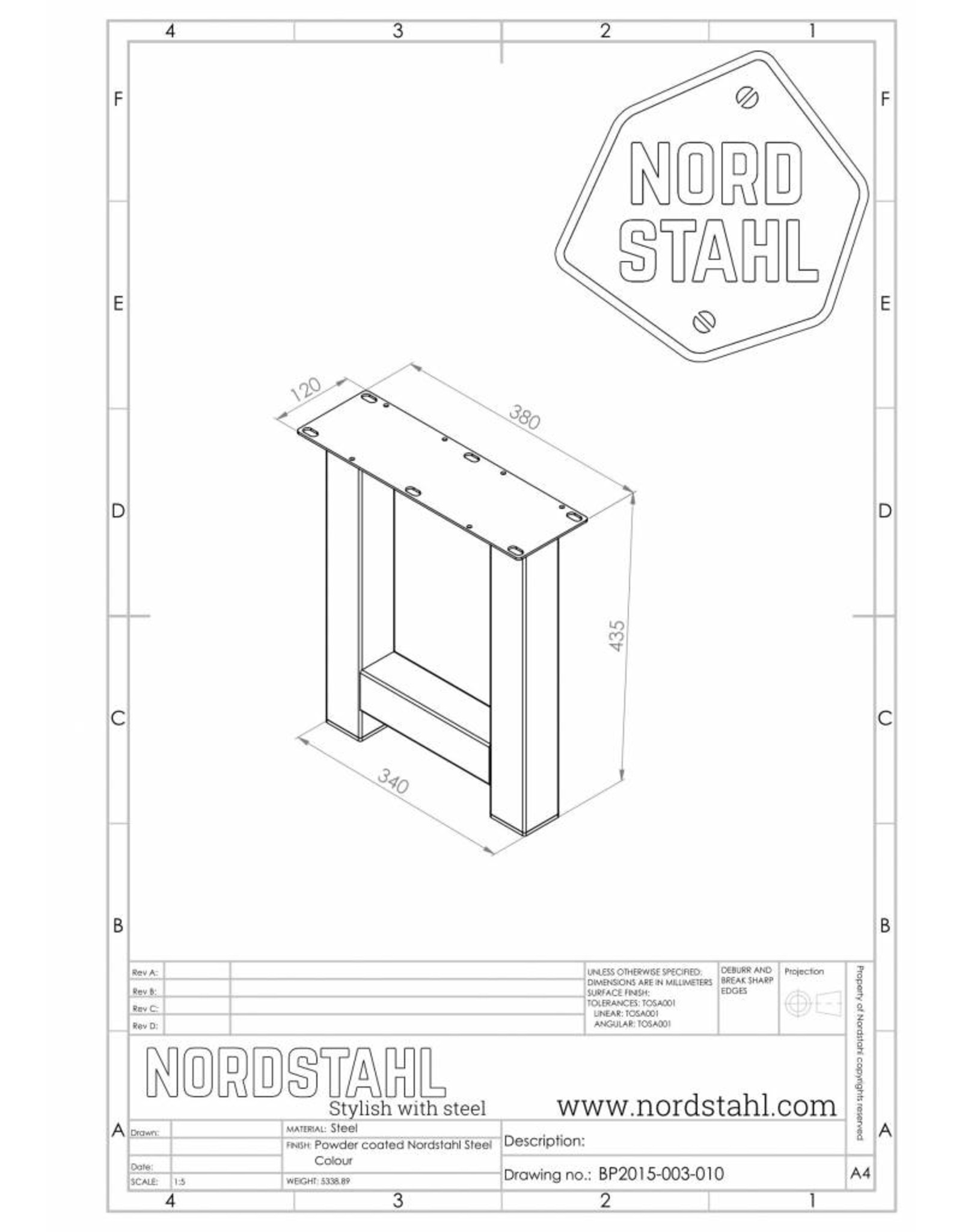 Nordstahl Nordstahl H benchleg Pure White