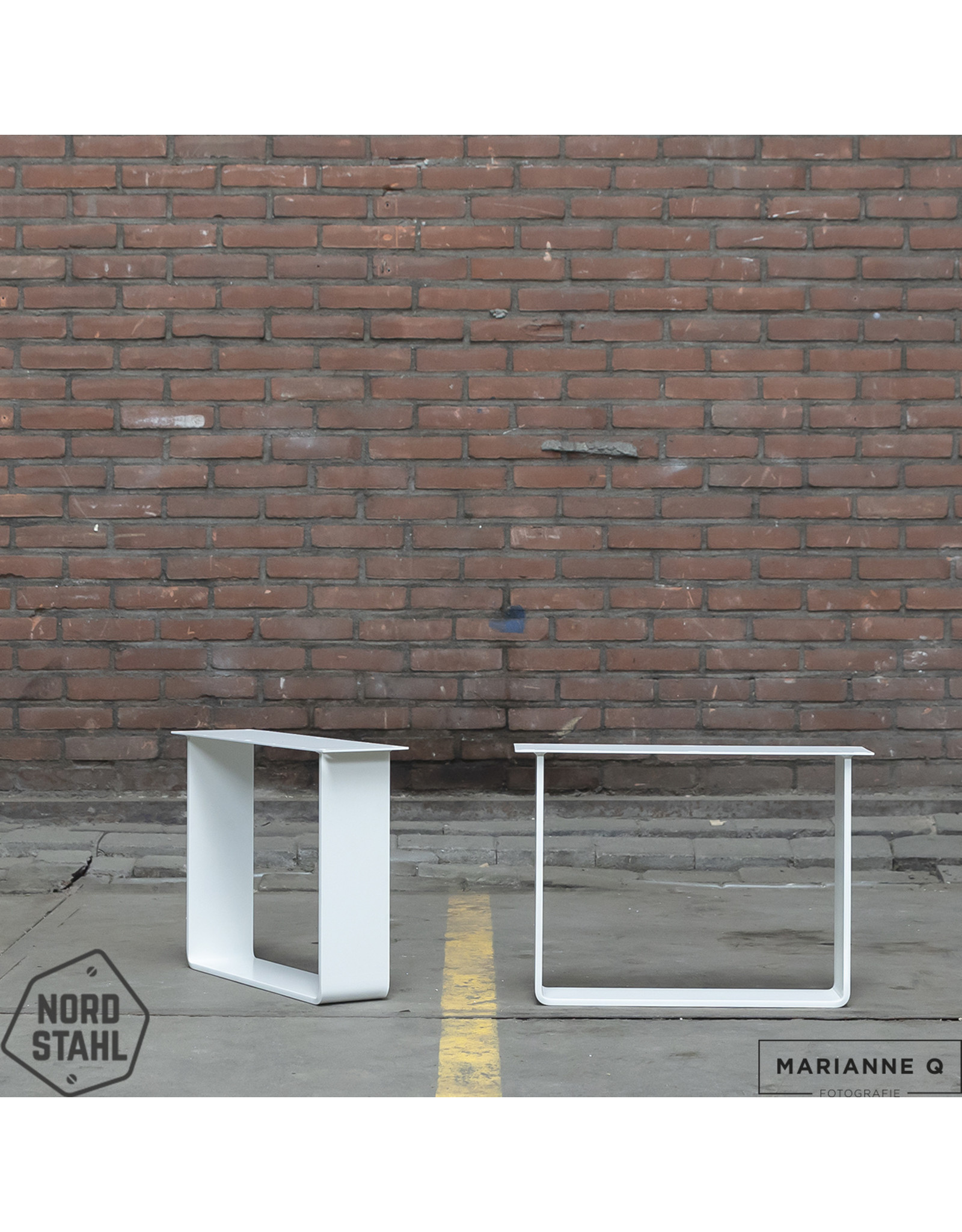 Nordstahl Nordstahl Couchtisch Tischbein (1x) Modell Strip Weiß