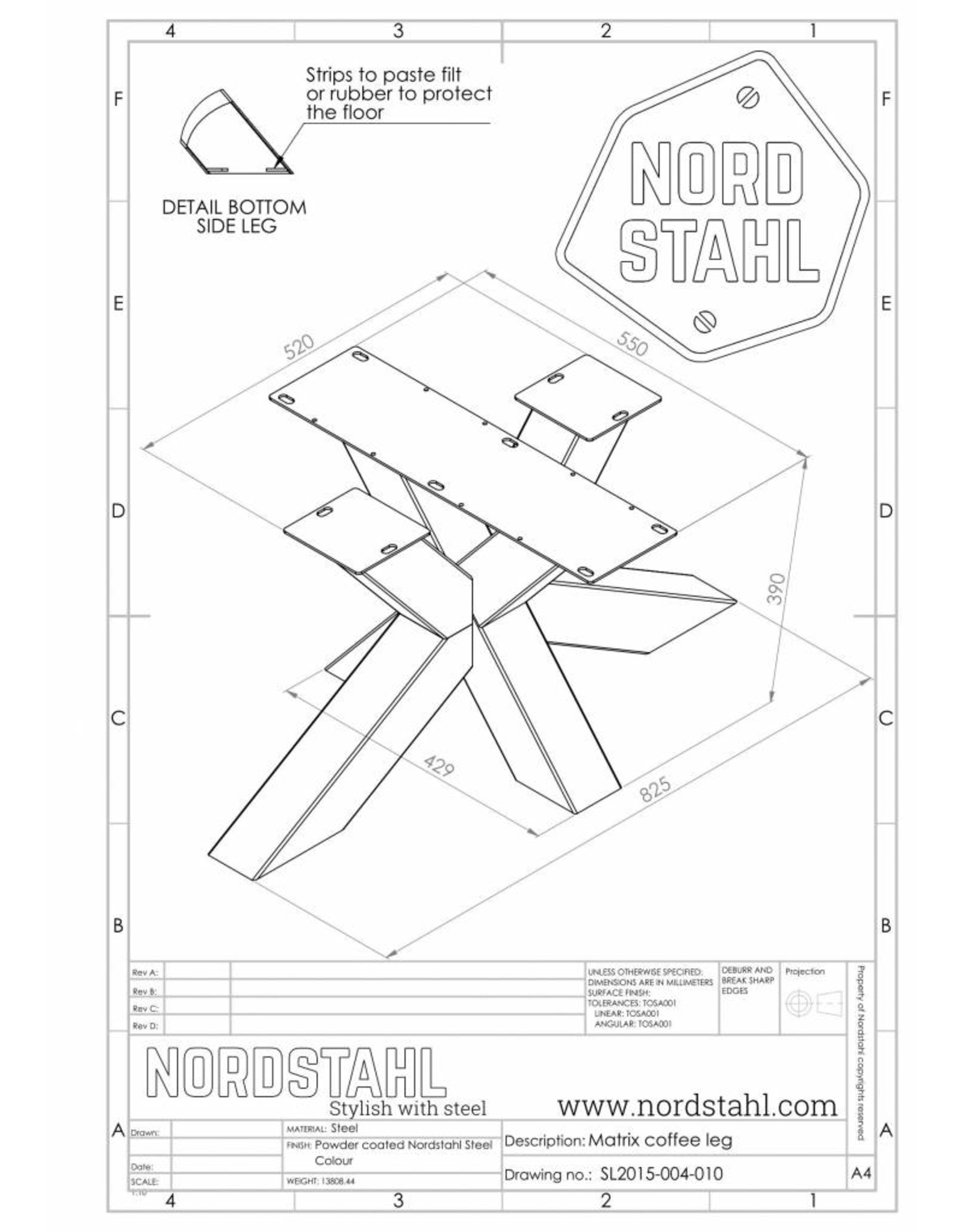 Nordstahl Nordstahl matrix coffee leg Pure White