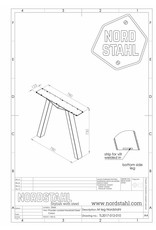 Nordstahl Nordstahl M-Tischbeine (1x)  Weiß