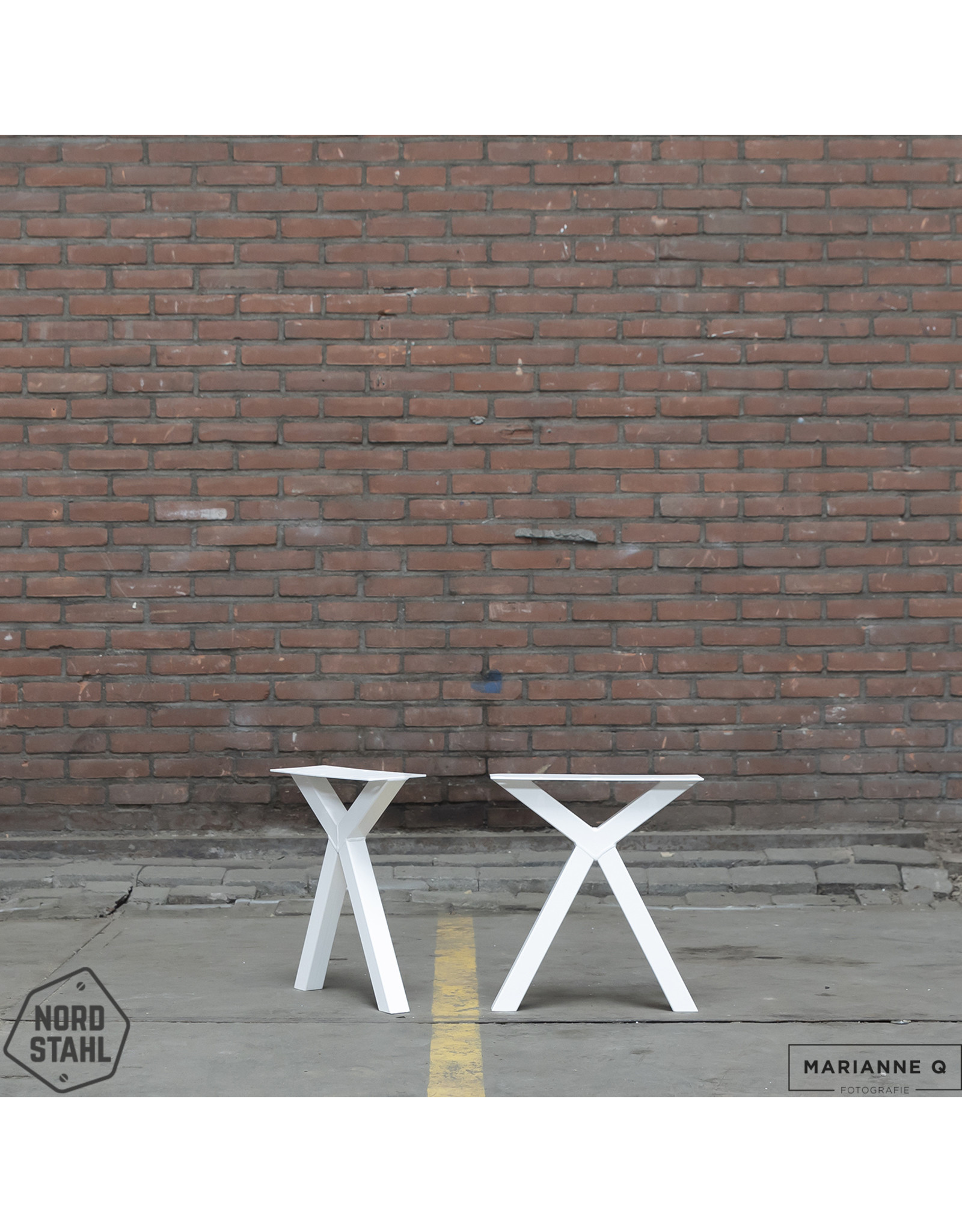 Nordstahl Nordstahl Schere-förmige Bankkufen (1x) Weiß