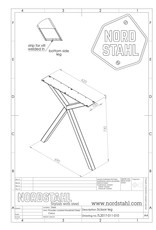 Nordstahl Nordstahl Tischbein Modell Schere (1x) Weiß