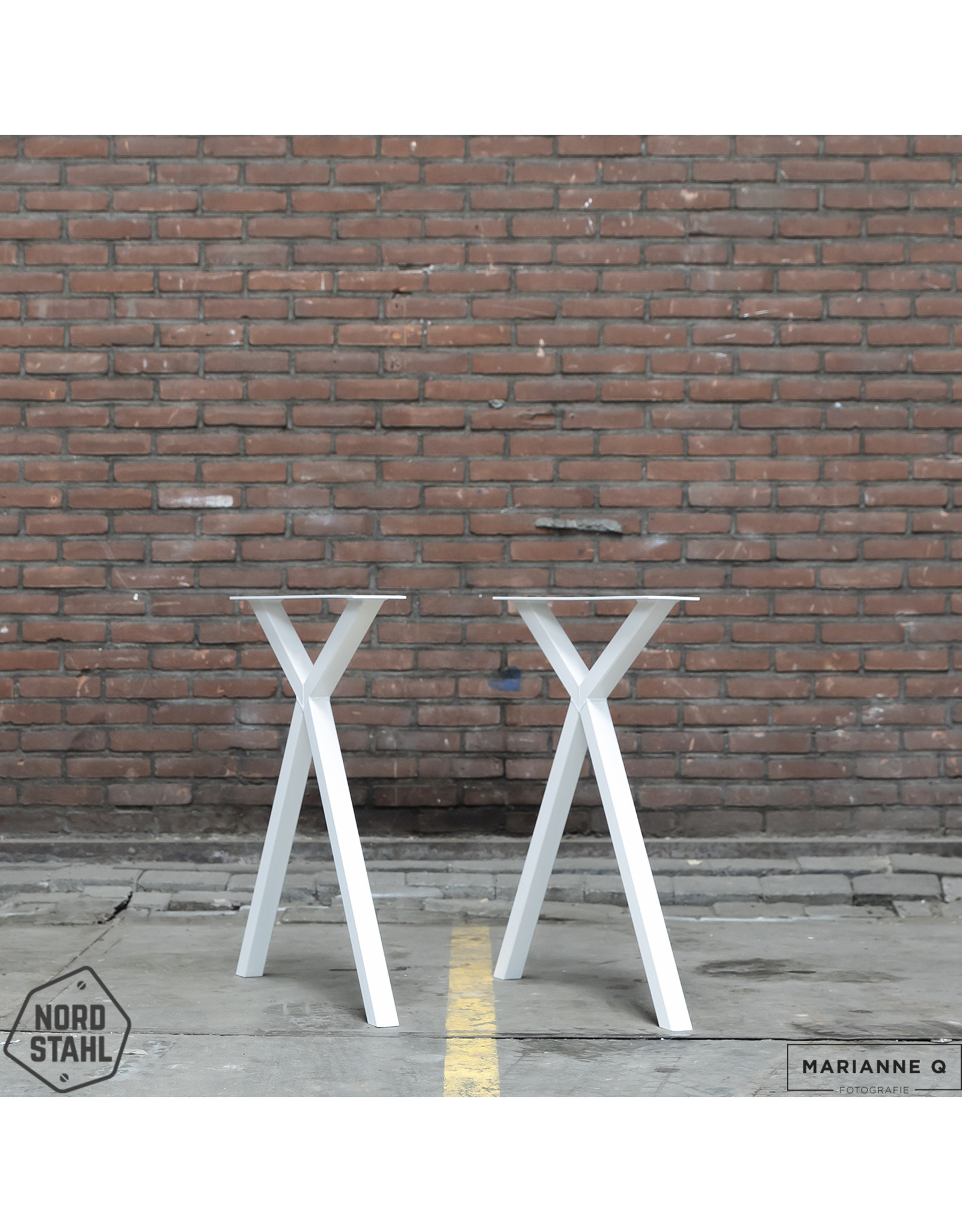 Nordstahl Nordstahl Tischbein Modell Schere (1x) Weiß