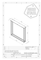 Nordstahl Nordstahl Tischbein Modell Twin U (1x) Weiß