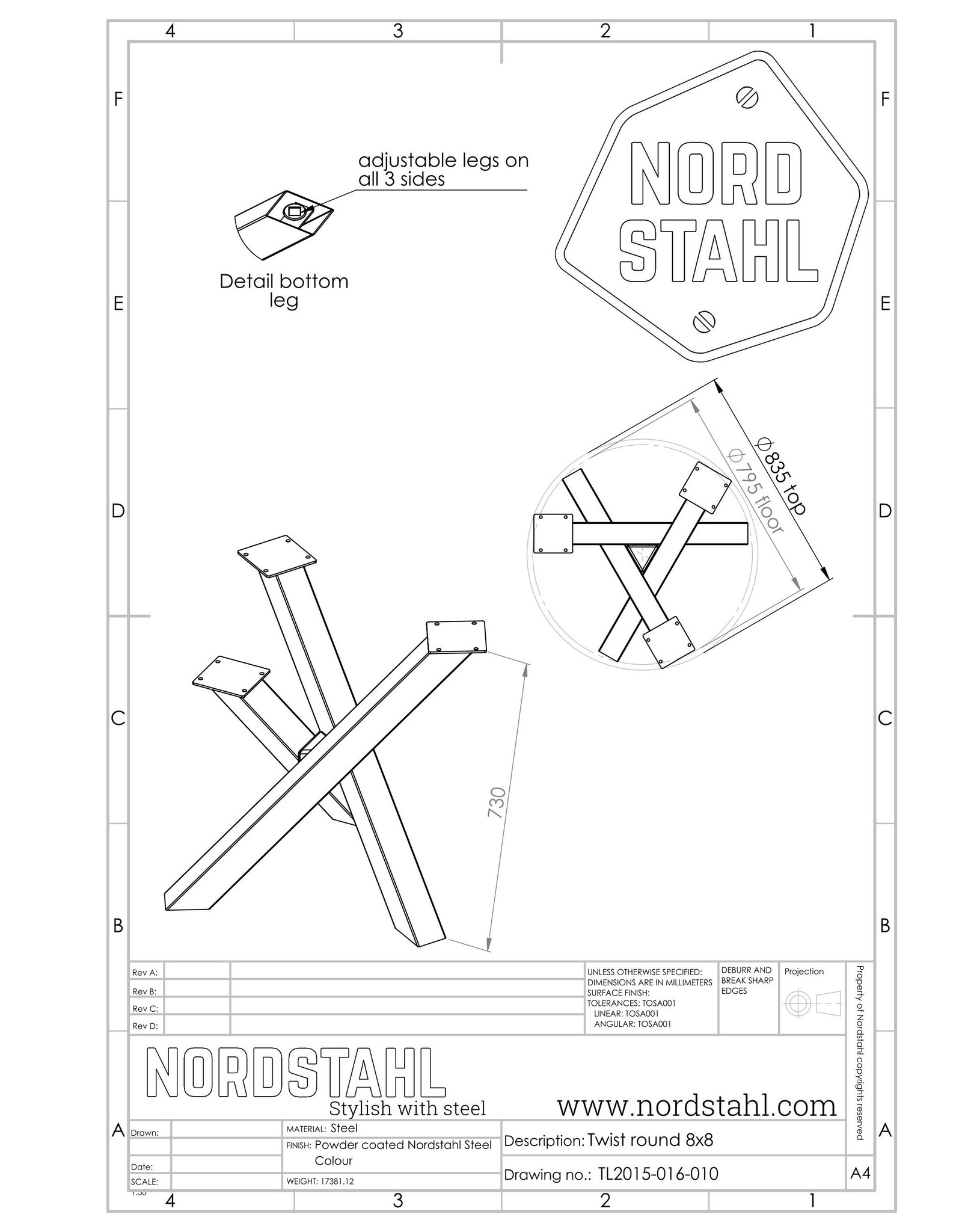 Nordstahl Nordstahl Twist Circle leg Pure White