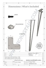 Nordstahl Set hairpin tafelpoten | Wit