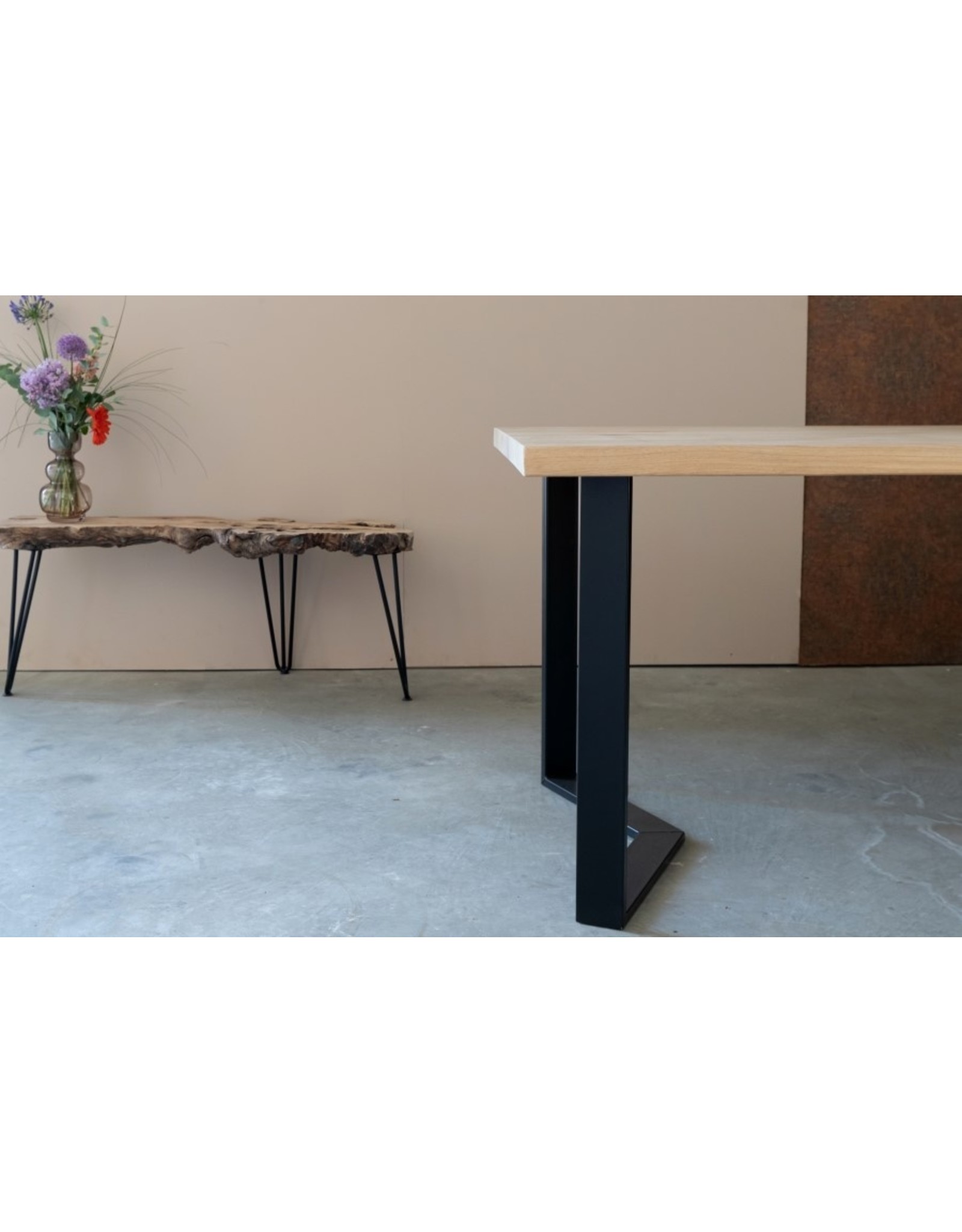 Nordstahl Stalen tafelpoot model 'Sharp U'