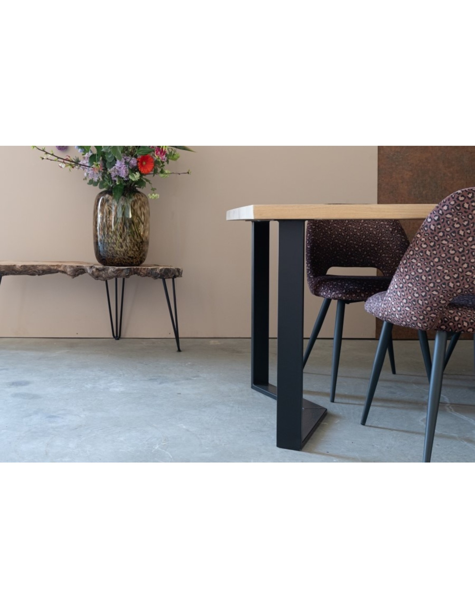 Nordstahl Stalen tafelpoot model 'Sharp U'