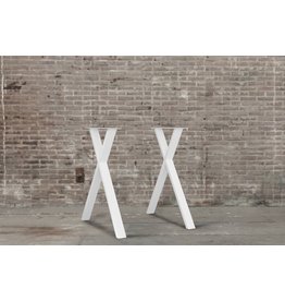 Nordstahl Stalen tafelpoot X poot Uneven wit