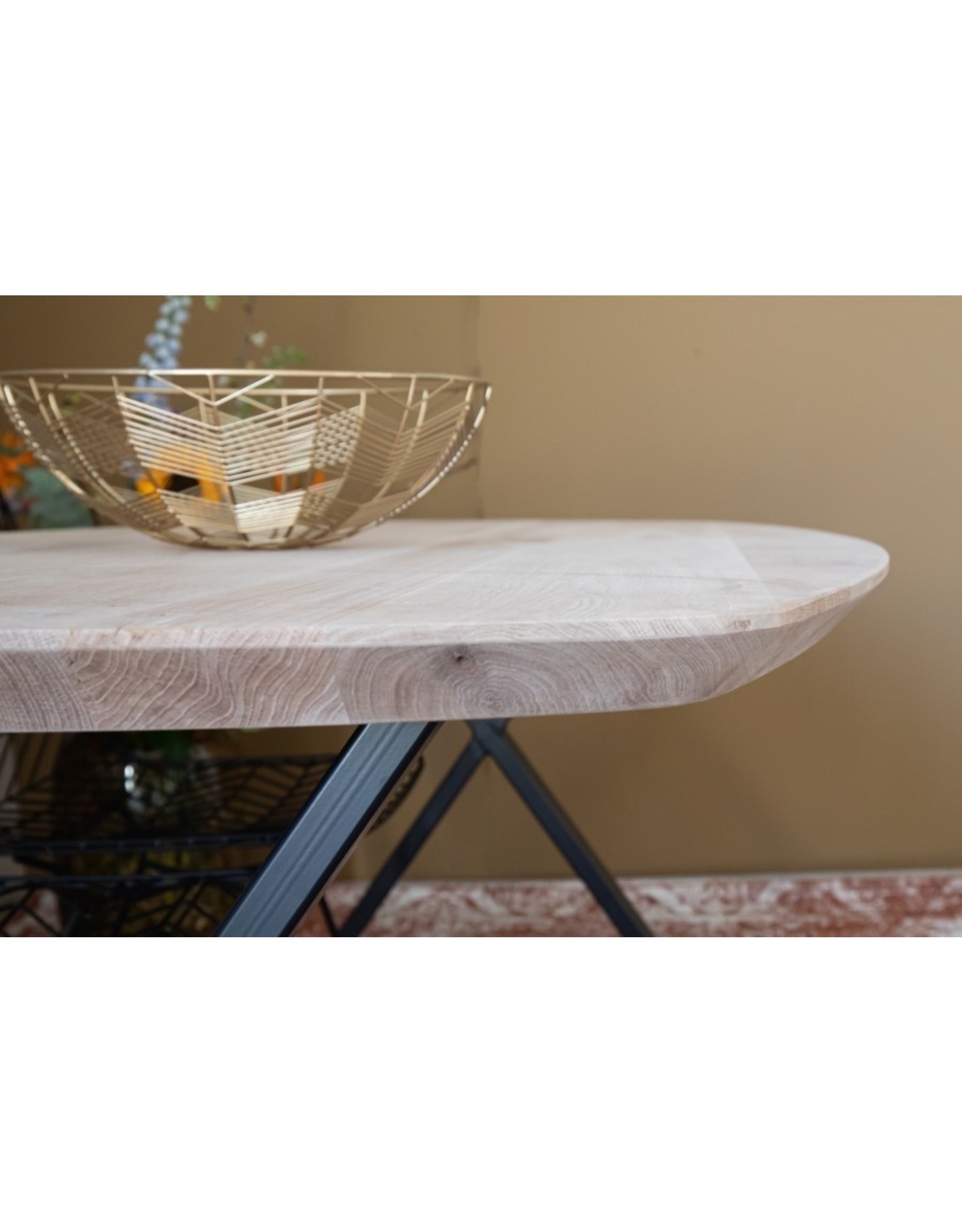 Nordstahl Stalen tafelpoot  X poot Uneven Wit