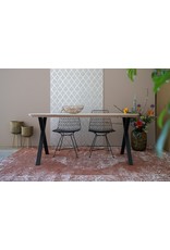 Nordstahl Stalen tafelpoot  X poot Uneven Wit