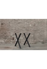 Nordstahl Stalen tafelpoot  X poot Small zwart