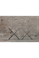 Nordstahl Stalen tafelpoot  X poot Small zwart