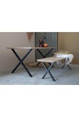 Nordstahl Stalen tafelpoot  X poot Small zwart