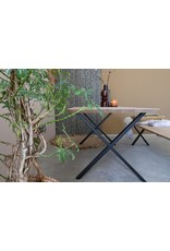 Nordstahl Stalen tafelpoot  X poot Small zwart