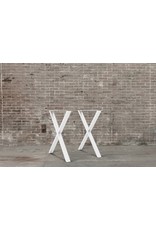 Nordstahl Stalen tafelpoot  X poot Small wit