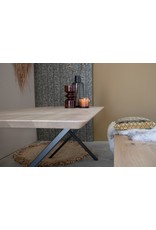 Nordstahl Stalen tafelpoot  X poot Small wit