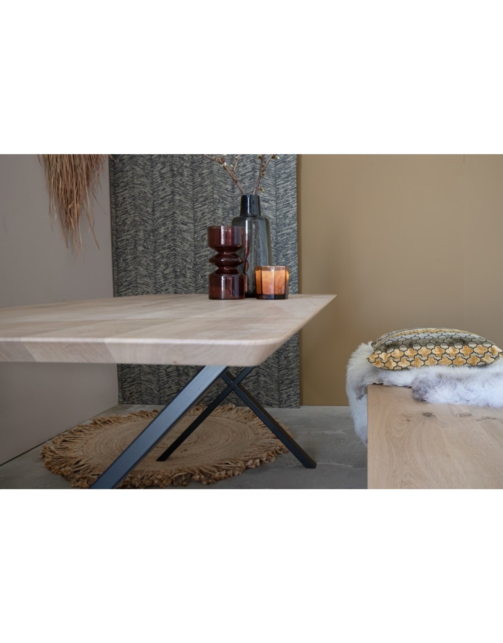 Nordstahl Stalen tafelpoot  X poot Small wit