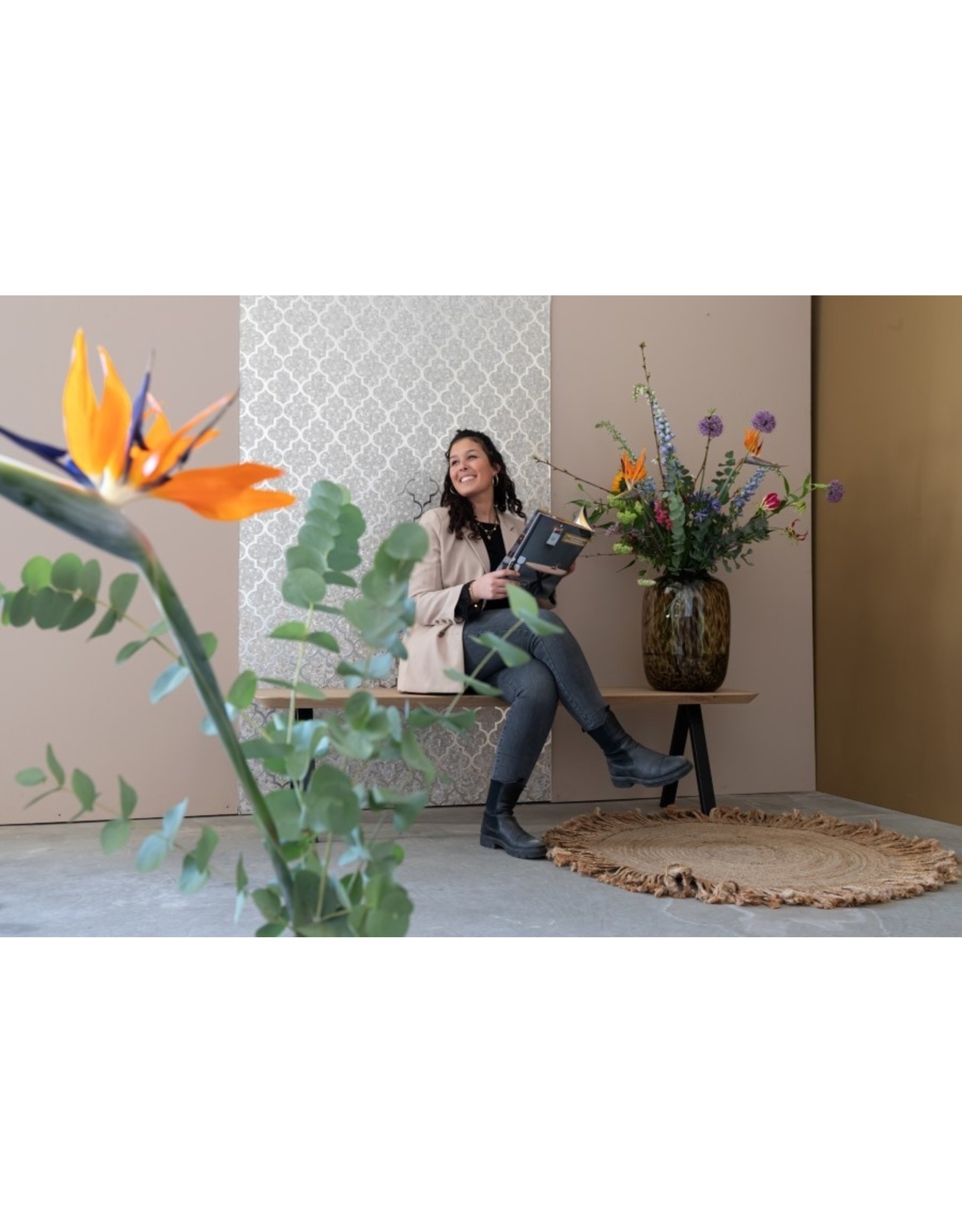 Nordstahl Stalen bankpoot T zwart