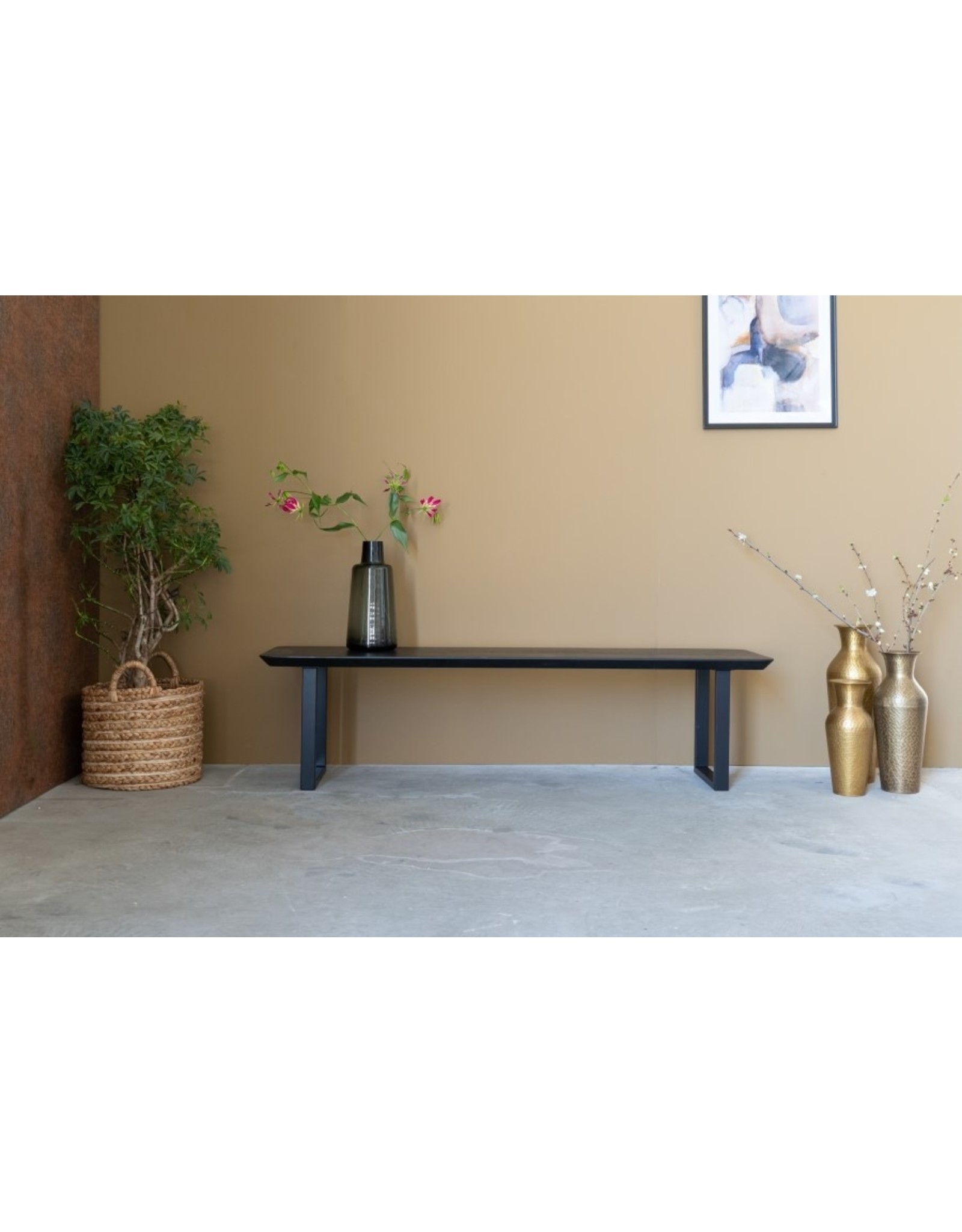 Nordstahl Stalen bankpoot U zwart