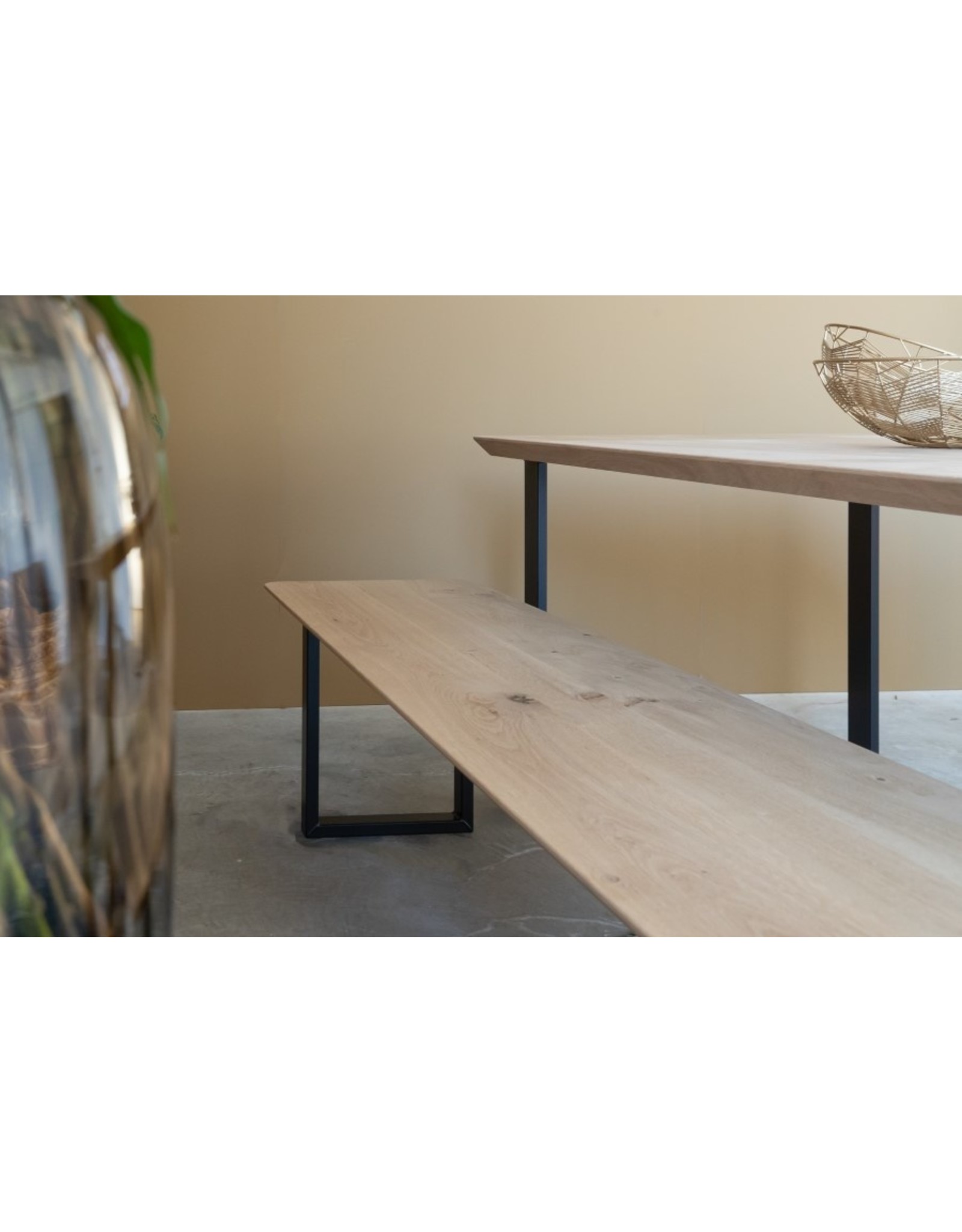 Nordstahl Stalen bankpoot U zwart