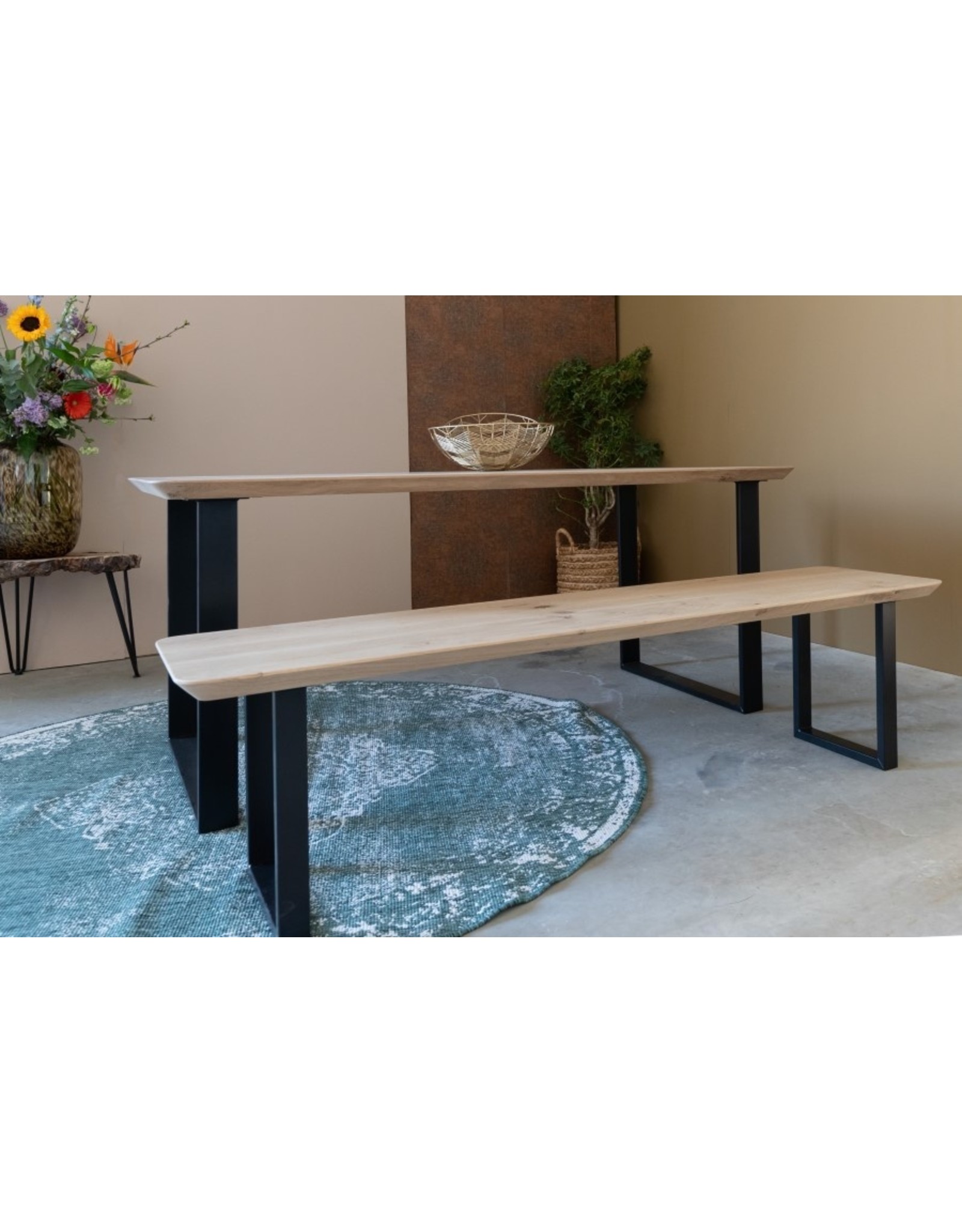 Nordstahl Stalen bankpoot U wit