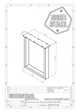 Nordstahl Stalen bankpoot U wit