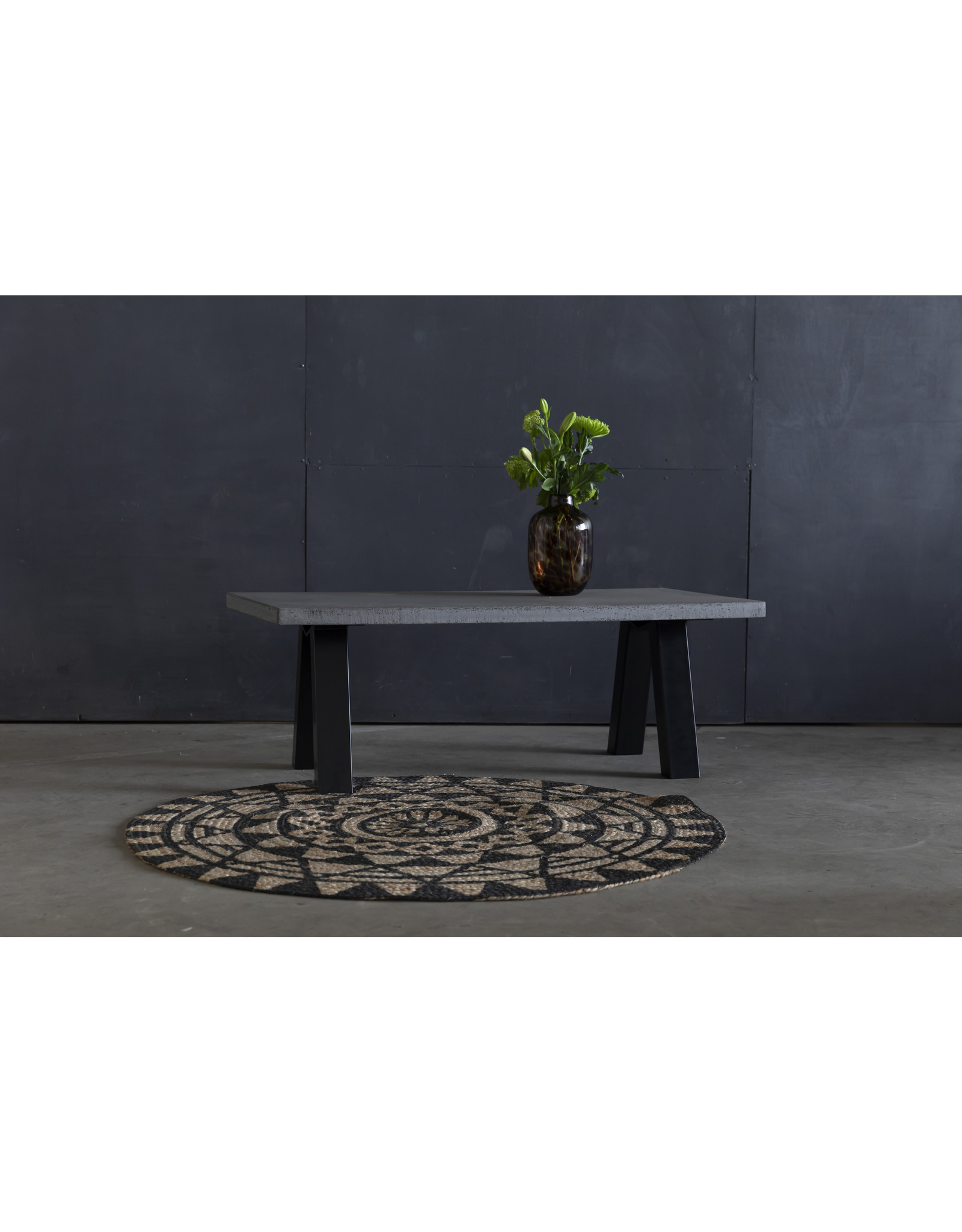 M leg coffee steel black