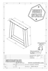 Nordstahl Nordstahl Tischbein Trapezform Schwer (1x) Weiß
