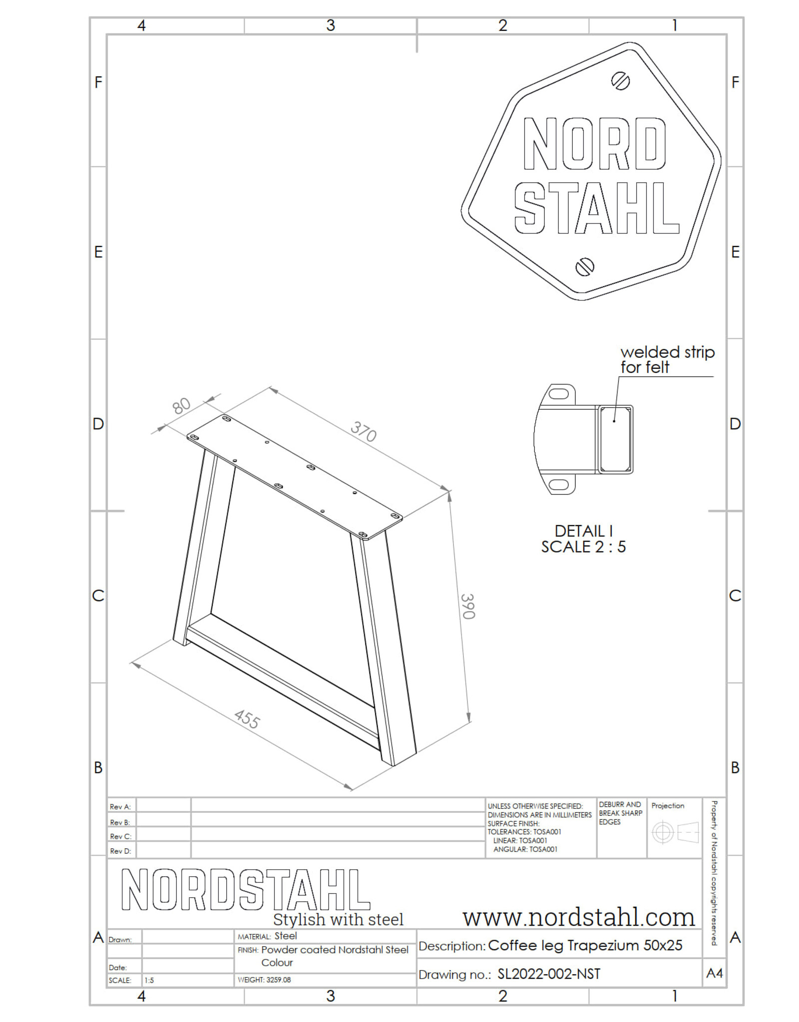 Nordstahl Trapezium coffee small