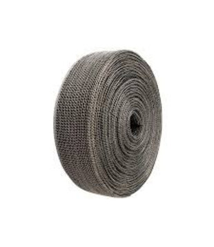 Black 3.8cm x 3m Exhaust wrap - Heat wrap - Stainless steel casing