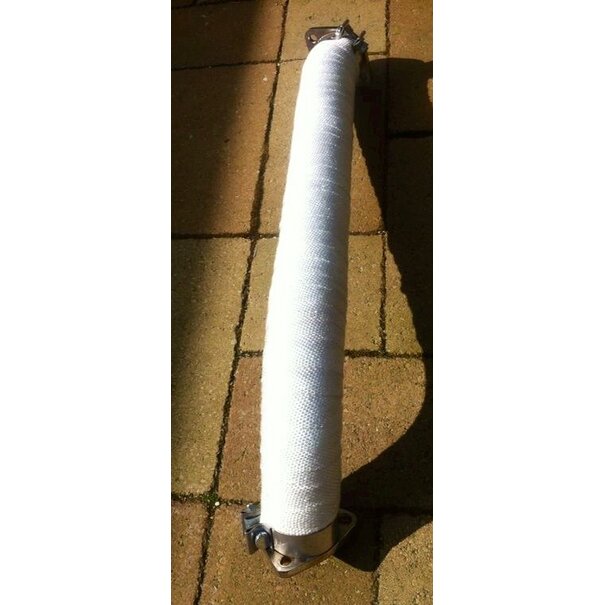 Heat Shieldings White Fiberglass Exhaust Wrap –100 x 2mm x 50 m | Heat Resistant to 550 °C