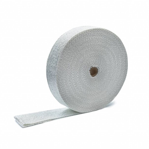 Heat Shieldings Witte Glasvezel Uitlaatband – 50 x 1.5mm x 30 m | Hittebestendig tot 550 °C