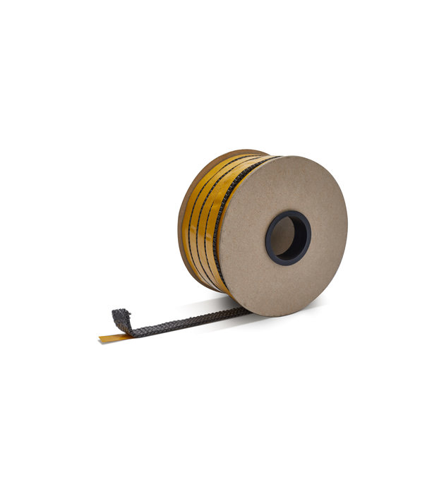 Heat Shieldings 550 °C  | 20mm x 4mm x 25m Heat-resistant seal with self-adhesive layer  | Stove rope