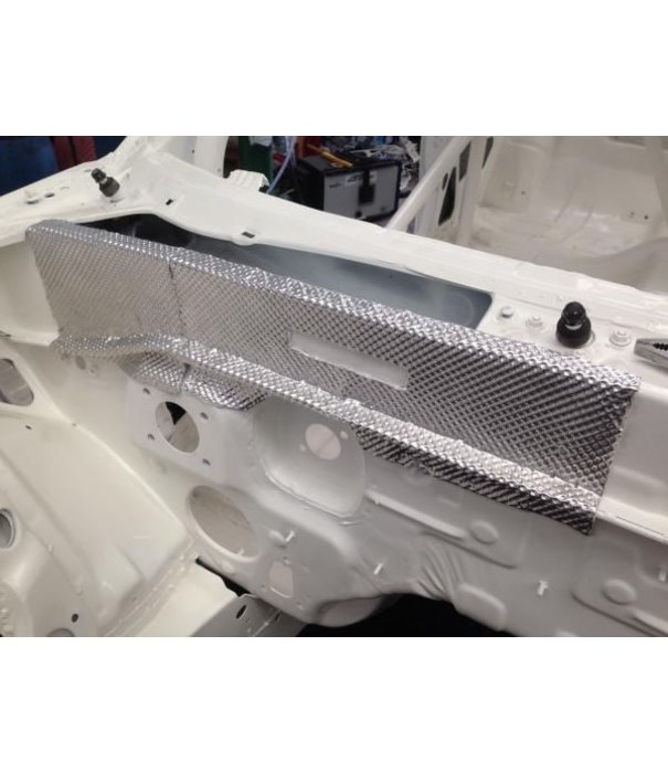 Heat Shieldings 25 x 25 cm | 4 mm | ARMOR selbstklebend | Hitzebeständiges mattes Glasfaserglas mit robuster Aluminiumschicht