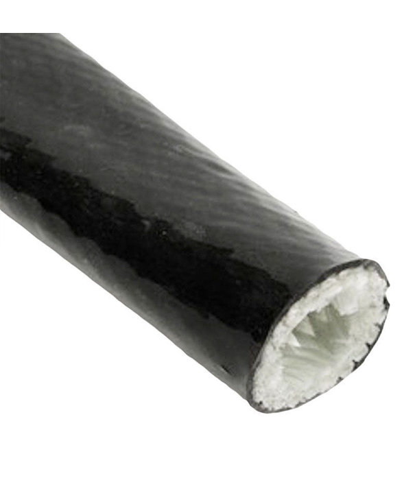 Heat Shieldings Ø  20 mm x 1 m | Silicone E Glass Fire Sleeve 260 ºC -  Black