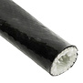 Ø  25 mm x 1m | Silikon Glasfaser Brandschutz Schlauch - Schwarz