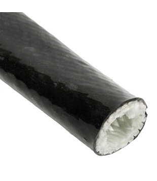 Ø  32 mm x 1 m | Silicone E Glass Fire Sleeve 260 ºC -  Black