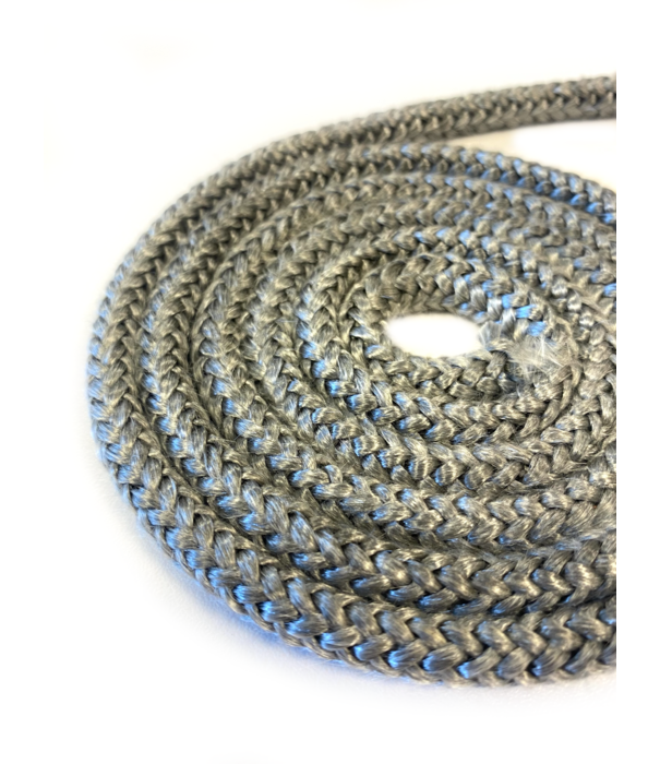 Heat Shieldings 550 °C  | ø 8 mm x 25 m Hittebestendig koord zwart | Kachelkoord rond