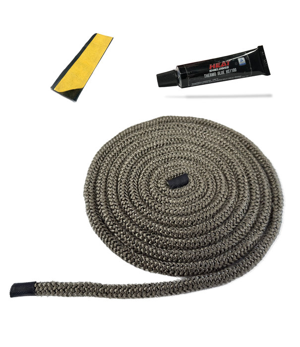 Heat Shieldings ø 14 mm Premium 800 °C Stove rope repair kit - 2.5m round stove cord