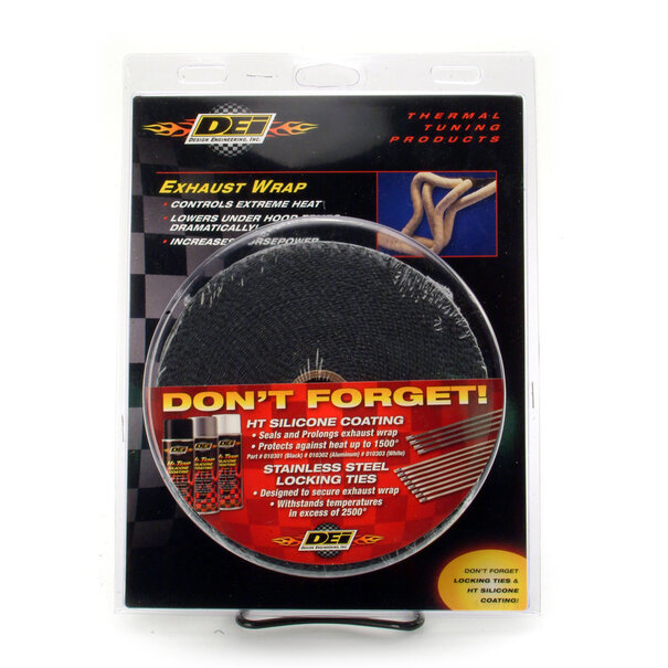Design Engineering, Inc (DEI) Black Glass Fiber Exhaust Wrap 5cm x 15m