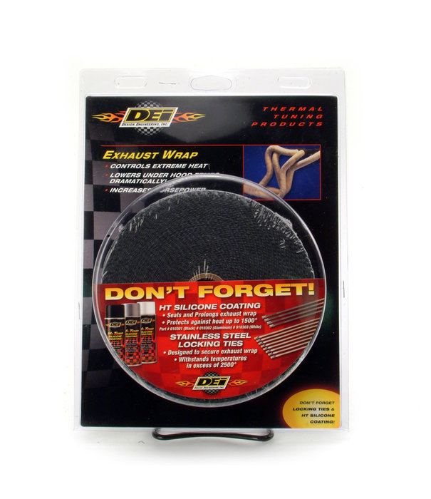 Design Engineering, Inc (DEI) Black Glass Fiber Exhaust Wrap 5cm x 15m