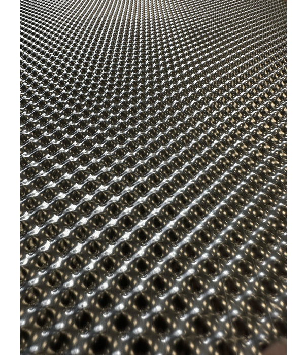 Heat Shieldings 50 x 50 cm | Enkel laags aluminium hitteschild in reliëf gewalst