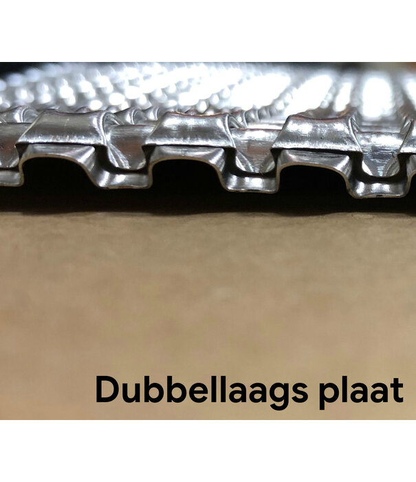 Heat Shieldings 61 x 24 cm | Dubbellaags schild hittewerende en geluiddempende aluminium plaat