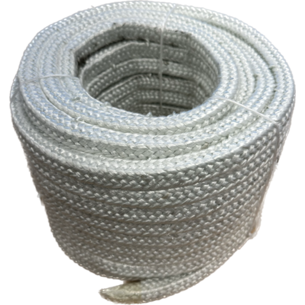 Heat resistant white square stove rope10x10 mm x 25 m - Heat